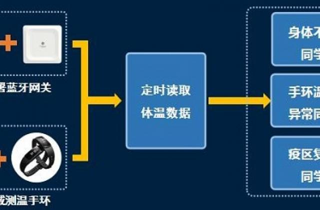 蓝牙手环体温监测筑牢校园安全防线,桂花网为安全复学保驾护航